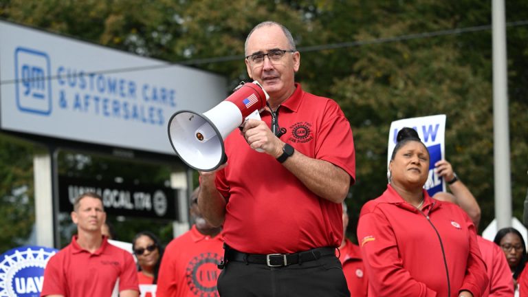 UAW chief condemns Trump forward of Michigan go to throughout union strike
